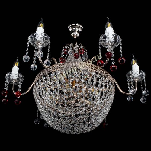 Люстра Елизавета №11 Венеция красная в Магнитогорске Гусь Хрустальный