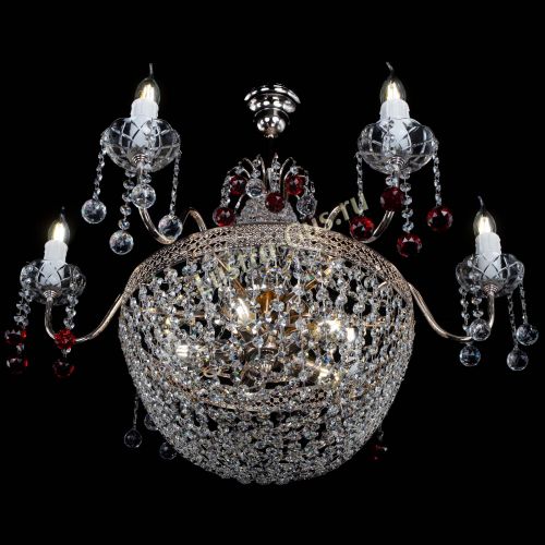 Люстра Елизавета №11 Венеция красная в Магнитогорске Гусь Хрустальный