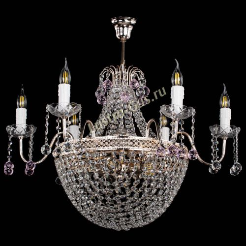 Люстра Елизавета №11 Венеция розовая в Магнитогорске Гусь Хрустальный