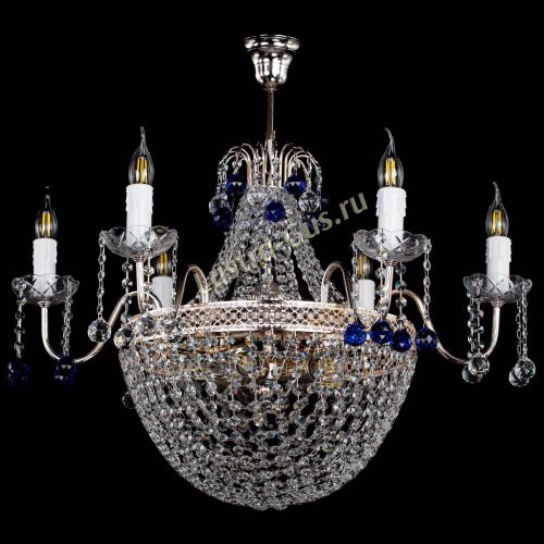 Люстра Елизавета №11 Венеция синяя в Магнитогорске Гусь Хрустальный