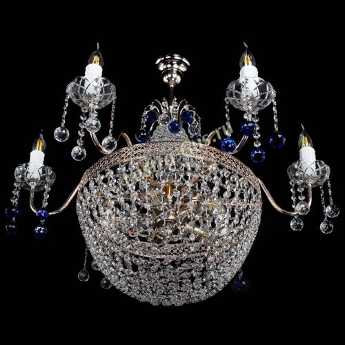 Люстра Елизавета №11 Венеция синяя в Магнитогорске Гусь Хрустальный