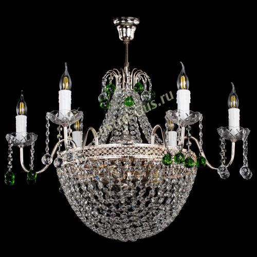 Люстра Елизавета №11 Венеция зеленая в Магнитогорске Гусь Хрустальный