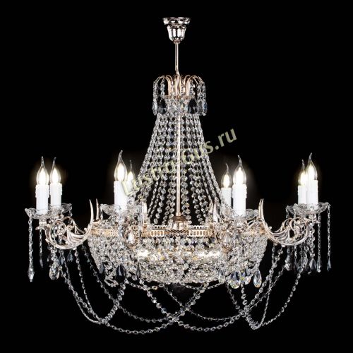 Люстра Елизавета №13 черная в Магнитогорске Гусь Хрустальный