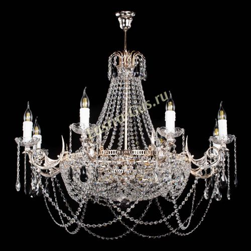 Люстра Елизавета №13 черная в Магнитогорске Гусь Хрустальный