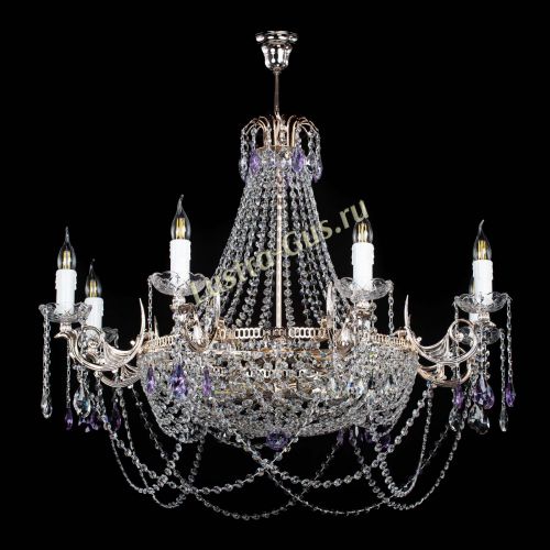 Люстра Елизавета №13 фиолетовая в Магнитогорске Гусь Хрустальный