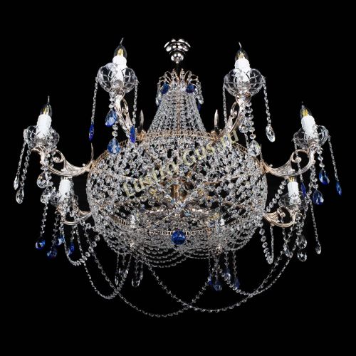 Люстра Елизавета №13 синяя в Магнитогорске Гусь Хрустальный