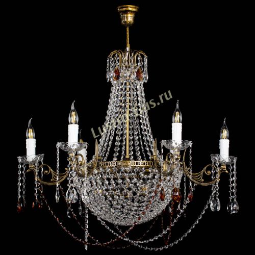 Люстра Елизавета малая №9 под бронзу Чайная в Магнитогорске Гусь Хрустальный