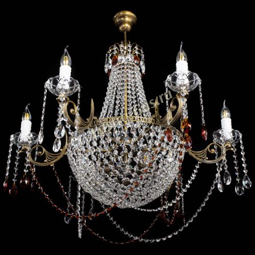 Люстра Елизавета малая №9 под бронзу Чайная в Магнитогорске Гусь Хрустальный