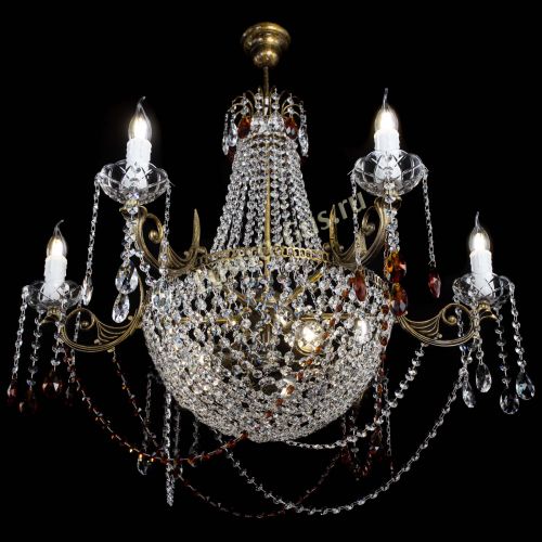 Люстра Елизавета малая №9 под бронзу Чайная в Магнитогорске Гусь Хрустальный