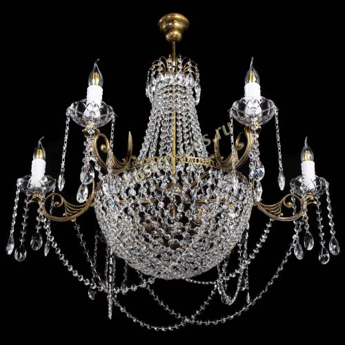 Люстра Елизавета малая №9 под бронзу в Магнитогорске Гусь Хрустальный