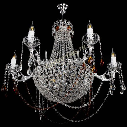 Люстра Елизавета малая №9 чайная в Магнитогорске Гусь Хрустальный