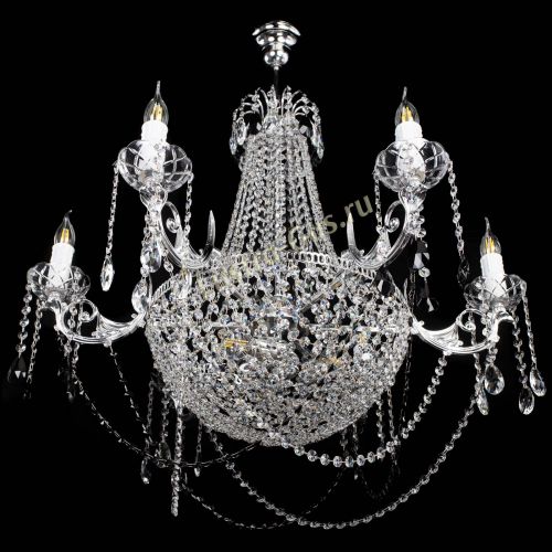 Люстра Елизавета малая №9 черная в Магнитогорске Гусь Хрустальный