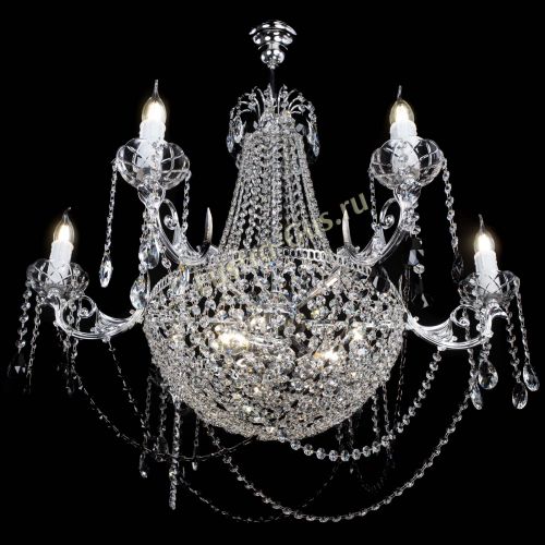 Люстра Елизавета малая №9 черная в Магнитогорске Гусь Хрустальный