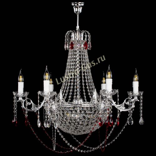 Люстра Елизавета малая №9 красная в Магнитогорске Гусь Хрустальный