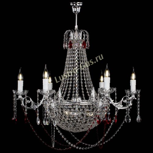 Люстра Елизавета малая №9 красная в Магнитогорске Гусь Хрустальный