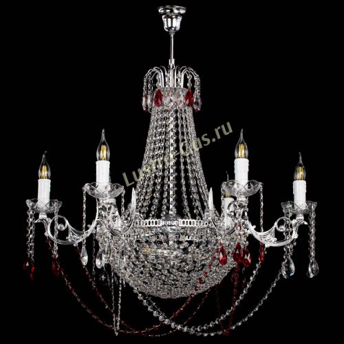 Люстра Елизавета малая №9 красная в Магнитогорске Гусь Хрустальный