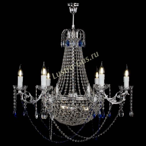 Люстра Елизавета малая №9 синяя в Магнитогорске Гусь Хрустальный