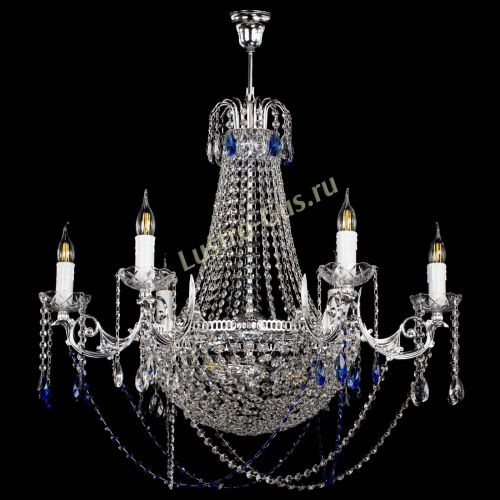 Люстра Елизавета малая №9 синяя в Магнитогорске Гусь Хрустальный