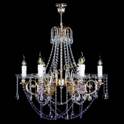 Люстра Елизавета малая Фиолетовая (рожки - металл) в Магнитогорске Люстра Елизавета малая Фиолетовая (рожки - металл) в Магнитогорске