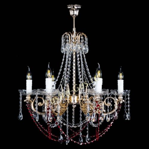 Люстра Елизавета малая Красная (рожки - металл) в Магнитогорске Люстра Елизавета малая Красная (рожки - металл) в Магнитогорске