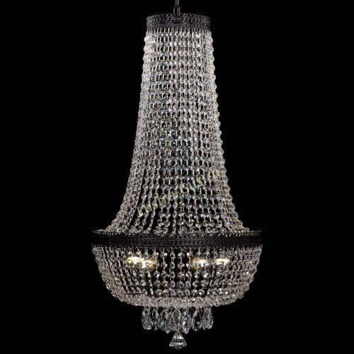 Люстра Флоренция №5 Купол черная удлиненная в Магнитогорске Гусь Хрустальный