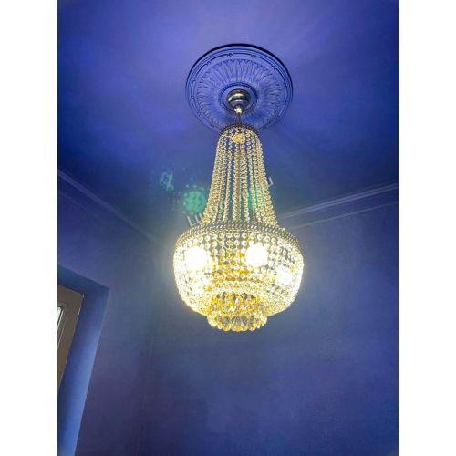 Люстра Флоренция №5 Купол длинный с подвесом в Магнитогорске Гусь Хрустальный