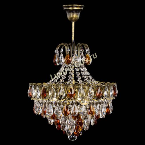 Люстра Грация с подвесом под бронзу Чайная в Магнитогорске Гусь Хрустальный