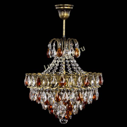 Люстра Грация с подвесом под бронзу Чайная в Магнитогорске Гусь Хрустальный