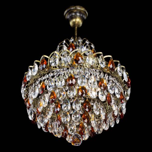 Люстра Грация с подвесом под бронзу Чайная в Магнитогорске Гусь Хрустальный