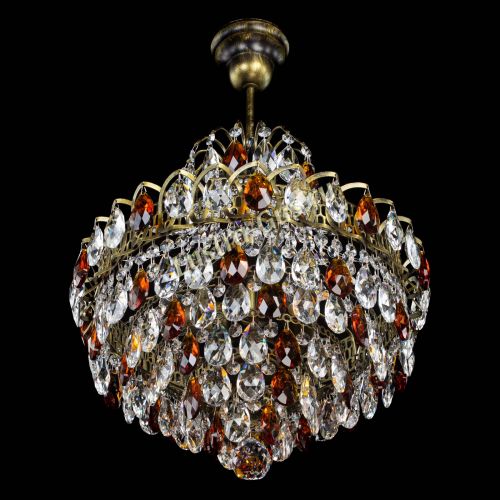 Люстра Грация с подвесом под бронзу Чайная в Магнитогорске Гусь Хрустальный