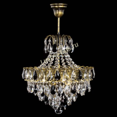 Люстра Грация с подвесом под бронзу Черная в Магнитогорске Гусь Хрустальный