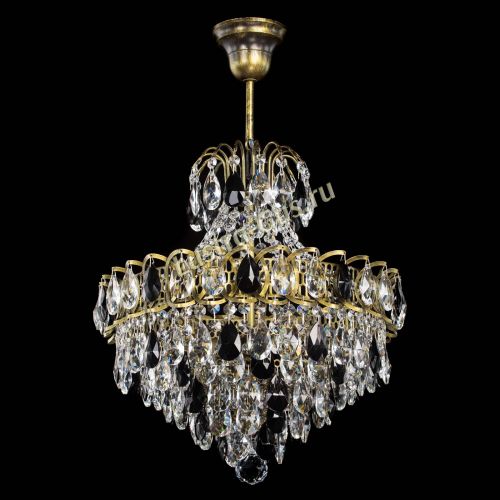 Люстра Грация с подвесом под бронзу Черная в Магнитогорске Гусь Хрустальный