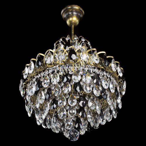 Люстра Грация с подвесом под бронзу Черная в Магнитогорске Гусь Хрустальный