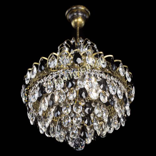 Люстра Грация с подвесом под бронзу Черная в Магнитогорске Гусь Хрустальный