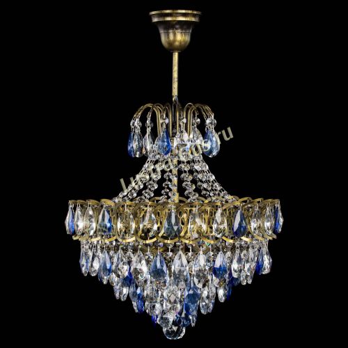 Люстра Грация с подвесом под бронзу Синяя в Магнитогорске Люстра Грация с подвесом под бронзу Синяя в Магнитогорске