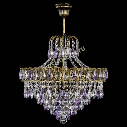 Люстра Грация №5 с подвесом под бронзу Фиолетовая в Магнитогорске Люстра Грация №5 с подвесом под бронзу Фиолетовая в Магнитогорске