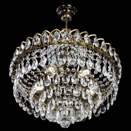 Люстра Грация №5 с подвесом под бронзу в Магнитогорске Гусь Хрустальный