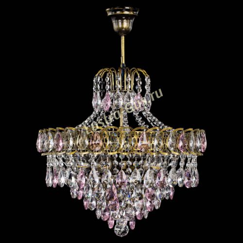 Люстра Грация №5 с подвесом под бронзу Розовая в Магнитогорске Люстра Грация №5 с подвесом под бронзу Розовая в Магнитогорске