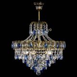 Люстра Грация №5 с подвесом под бронзу Синяя в Магнитогорске