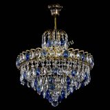 Люстра Грация №5 с подвесом под бронзу Синяя в Магнитогорске