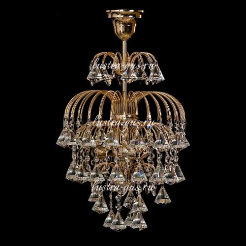 Люстра Хрустальные Брызги Конус 40 в Магнитогорске Гусь Хрустальный