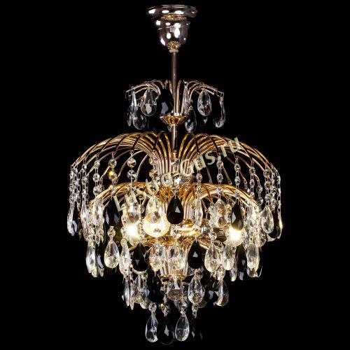 Люстра Хрустальные брызги с подвесом журавлик черный в Магнитогорске Гусь Хрустальный