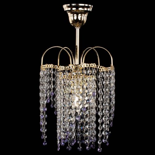 Люстра Иволга №1 Оптикон фиолетовая в Магнитогорске Гусь Хрустальный