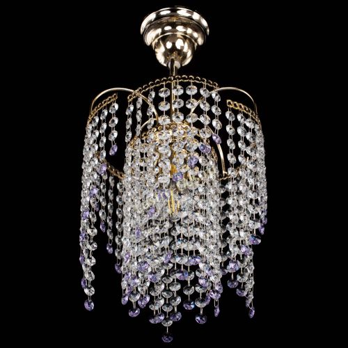 Люстра Иволга №1 Оптикон фиолетовая в Магнитогорске Гусь Хрустальный