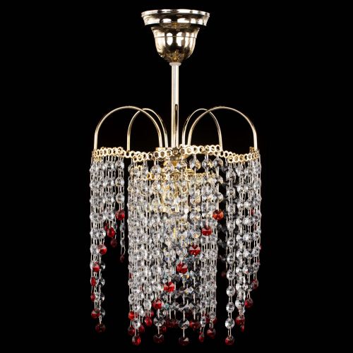Люстра Иволга №1 Оптикон красная в Магнитогорске Гусь Хрустальный