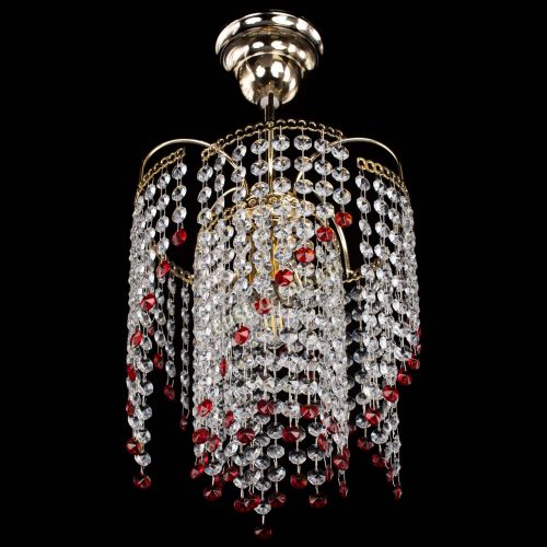 Люстра Иволга №1 Оптикон красная в Магнитогорске Гусь Хрустальный