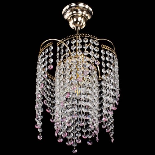 Люстра Иволга №1 Оптикон розовая в Магнитогорске Гусь Хрустальный