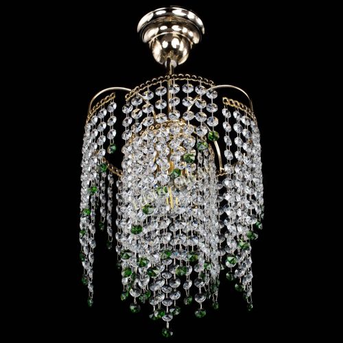 Люстра Иволга №1 Оптикон зеленая в Магнитогорске Гусь Хрустальный