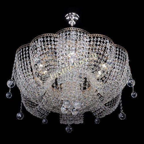 Люстра Камелия Астра с подвесом в Магнитогорске Гусь Хрустальный