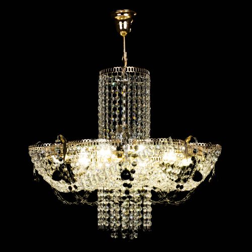 Люстра Камея №6 подвесная черная в Магнитогорске Гусь Хрустальный